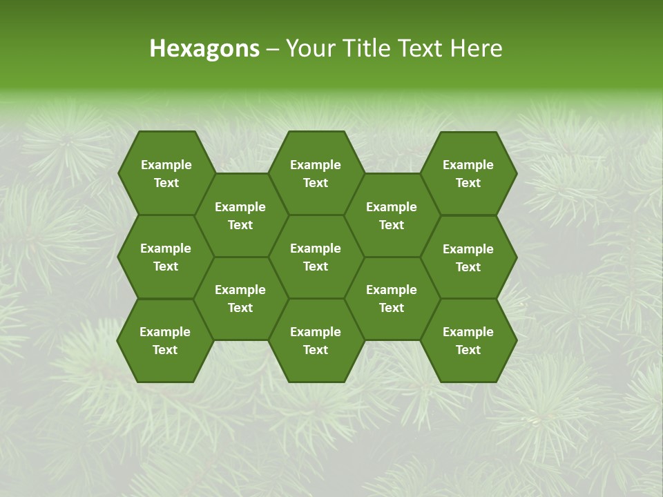 A Bunch Of Green Pine Needles Powerpoint Template PowerPoint Template
