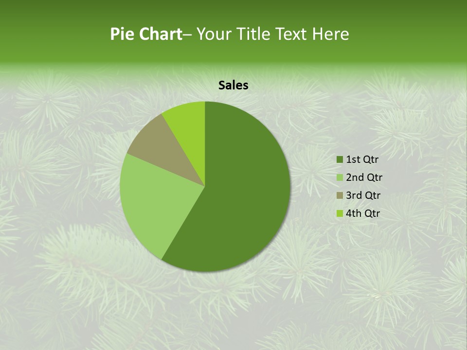 A Bunch Of Green Pine Needles Powerpoint Template PowerPoint Template