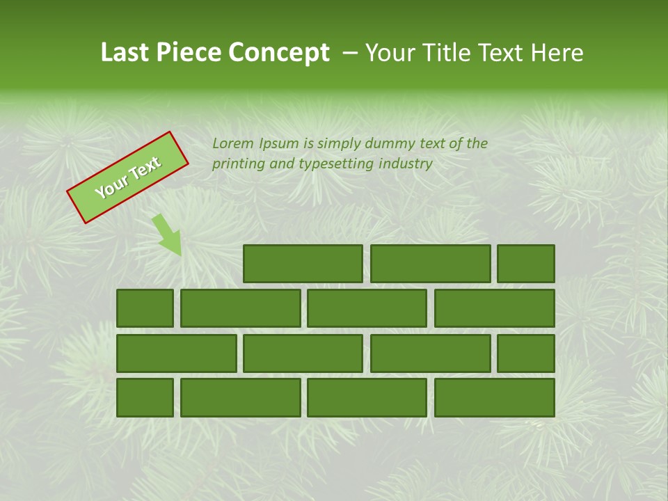 A Bunch Of Green Pine Needles Powerpoint Template PowerPoint Template