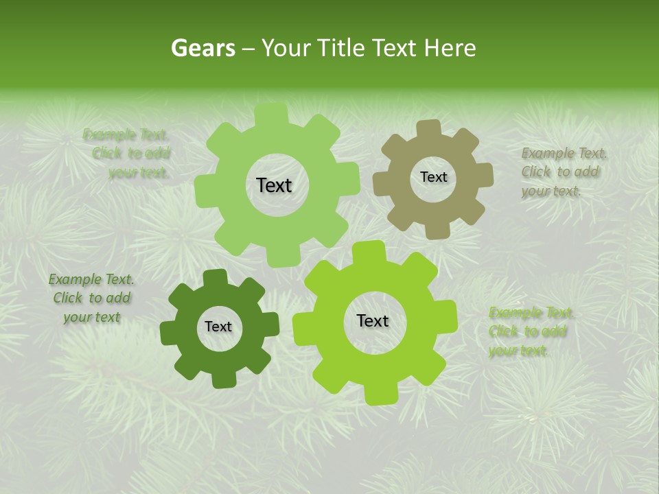 A Bunch Of Green Pine Needles Powerpoint Template PowerPoint Template