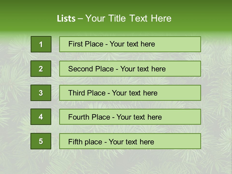 A Bunch Of Green Pine Needles Powerpoint Template PowerPoint Template