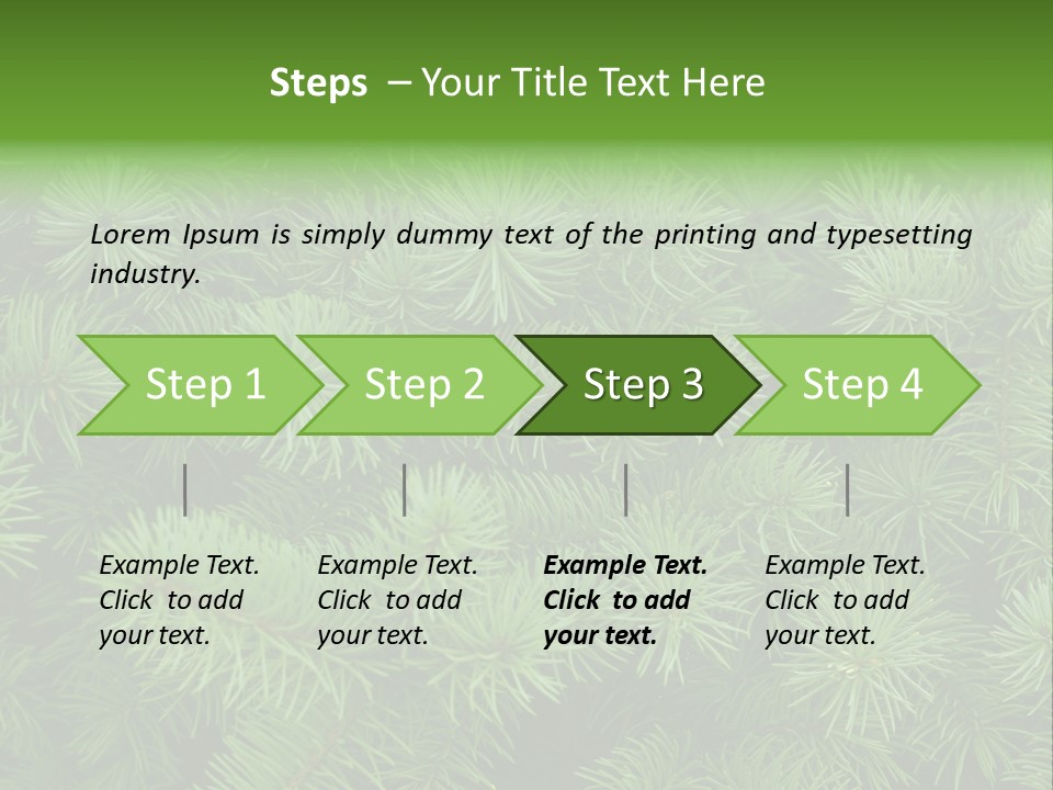 A Bunch Of Green Pine Needles Powerpoint Template PowerPoint Template