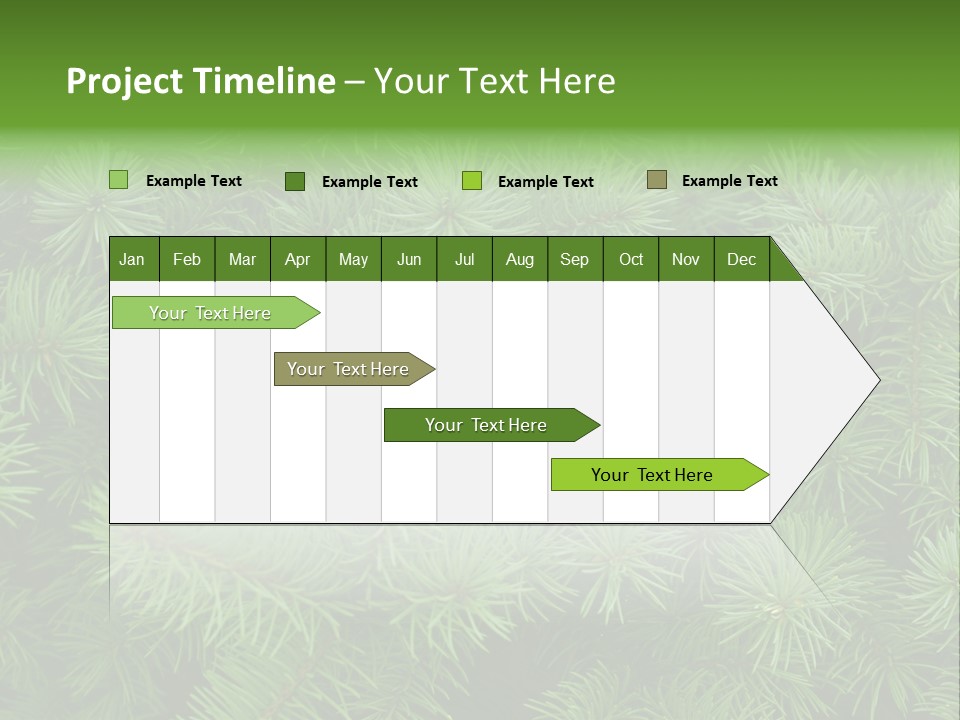 A Bunch Of Green Pine Needles Powerpoint Template PowerPoint Template