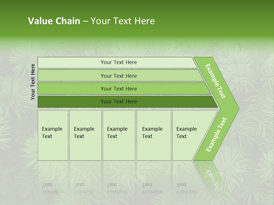 A Bunch Of Green Pine Needles Powerpoint Template PowerPoint Template