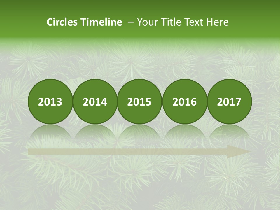 A Bunch Of Green Pine Needles Powerpoint Template PowerPoint Template