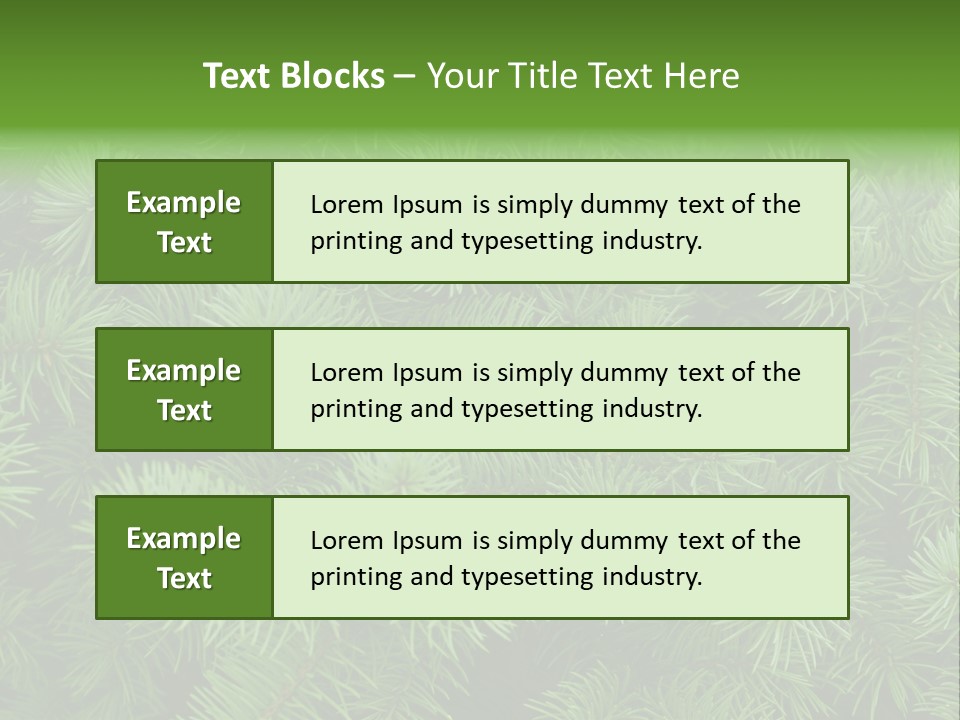A Bunch Of Green Pine Needles Powerpoint Template PowerPoint Template