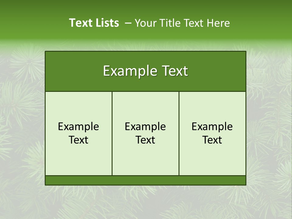 A Bunch Of Green Pine Needles Powerpoint Template PowerPoint Template