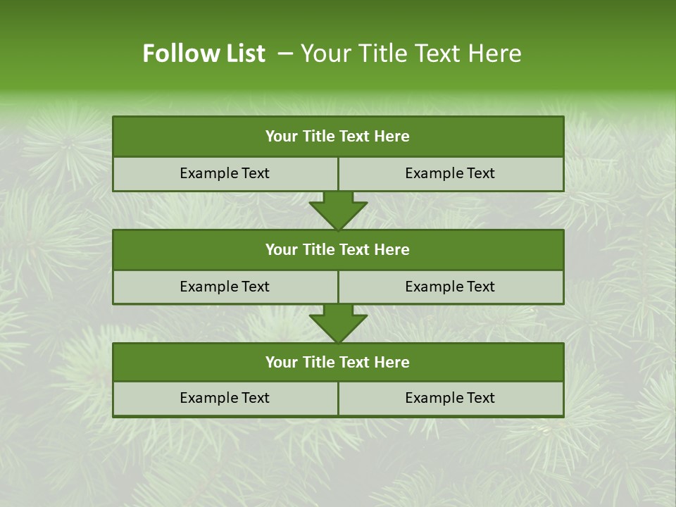 A Bunch Of Green Pine Needles Powerpoint Template PowerPoint Template