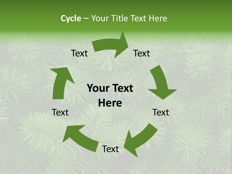 A Bunch Of Green Pine Needles Powerpoint Template PowerPoint Template