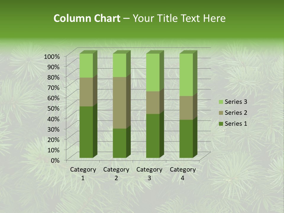 A Bunch Of Green Pine Needles Powerpoint Template PowerPoint Template