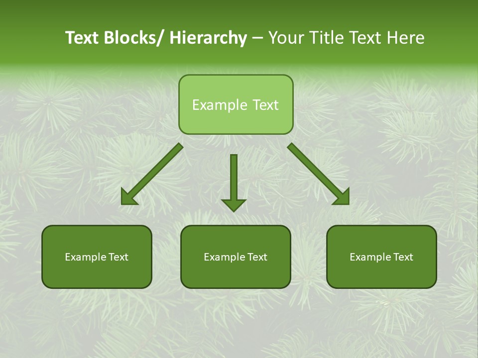A Bunch Of Green Pine Needles Powerpoint Template PowerPoint Template