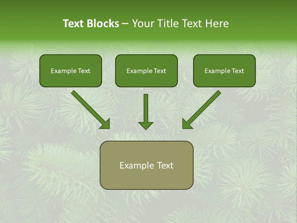 A Bunch Of Green Pine Needles Powerpoint Template PowerPoint Template