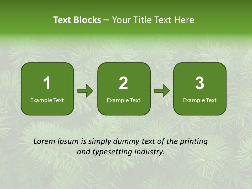 A Bunch Of Green Pine Needles Powerpoint Template PowerPoint Template