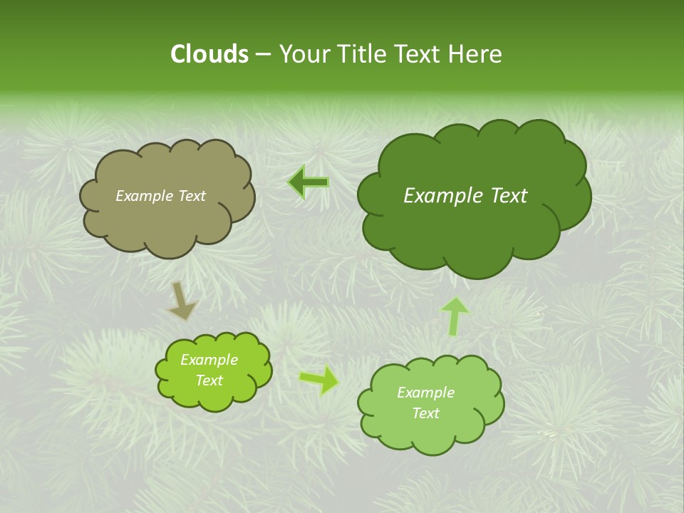 A Bunch Of Green Pine Needles Powerpoint Template PowerPoint Template