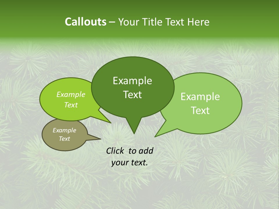 A Bunch Of Green Pine Needles Powerpoint Template PowerPoint Template