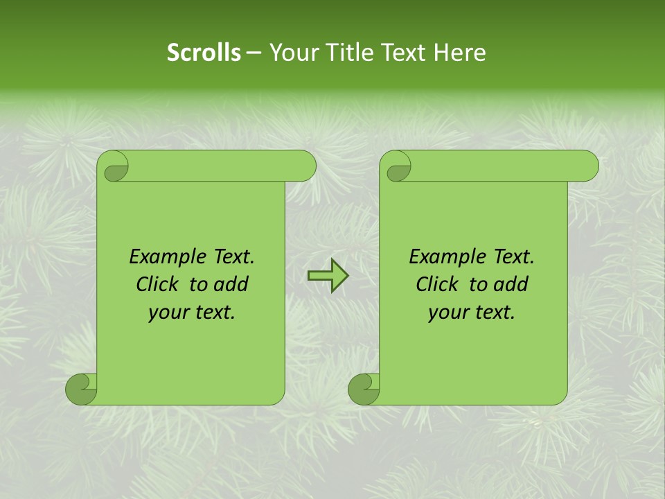 A Bunch Of Green Pine Needles Powerpoint Template PowerPoint Template