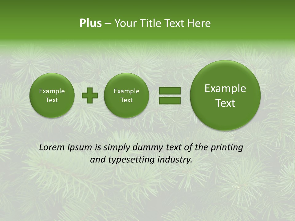 A Bunch Of Green Pine Needles Powerpoint Template PowerPoint Template