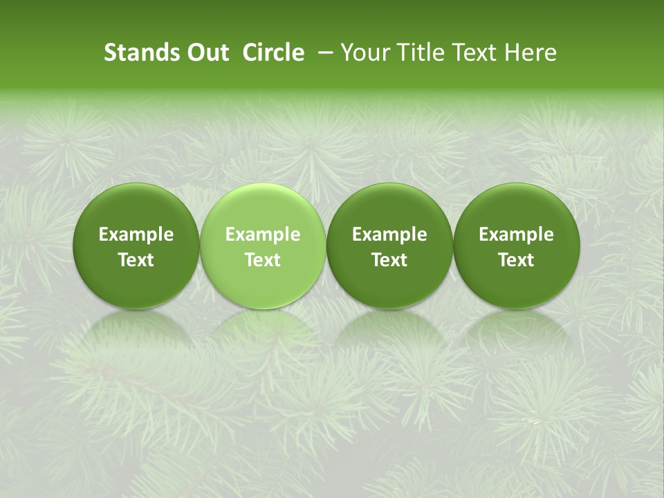 A Bunch Of Green Pine Needles Powerpoint Template PowerPoint Template