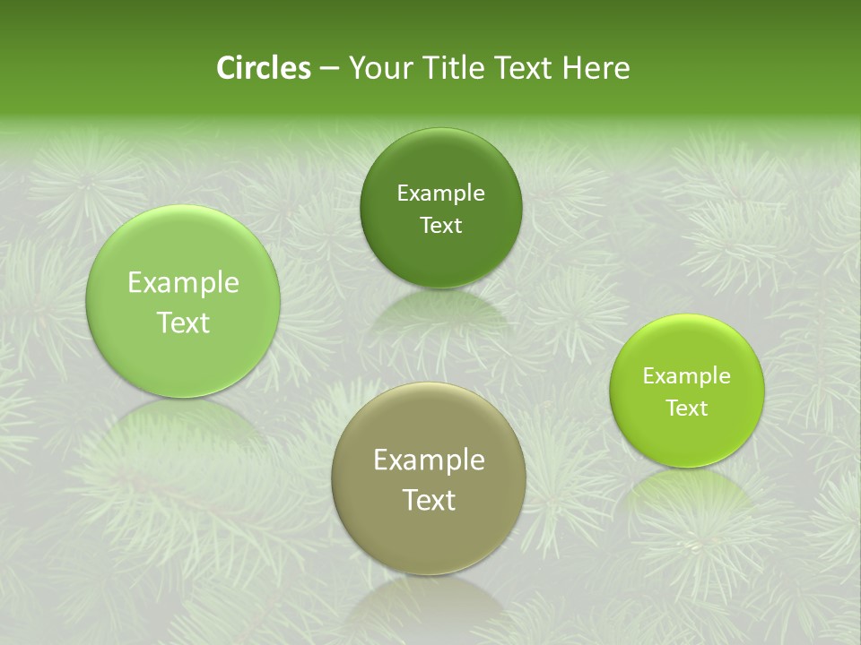 A Bunch Of Green Pine Needles Powerpoint Template PowerPoint Template
