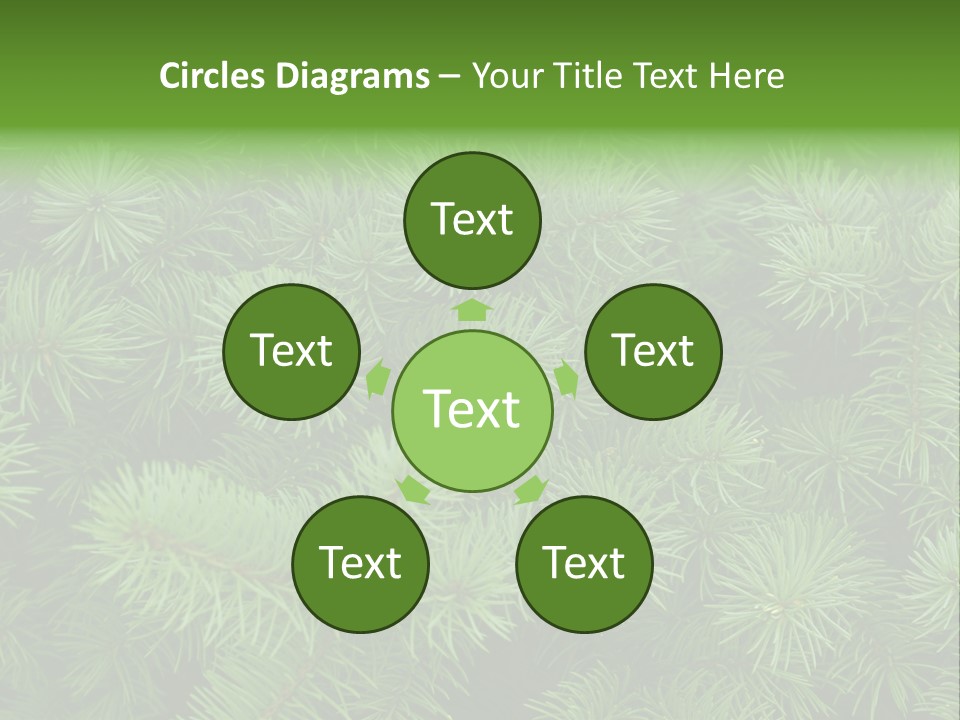 A Bunch Of Green Pine Needles Powerpoint Template PowerPoint Template