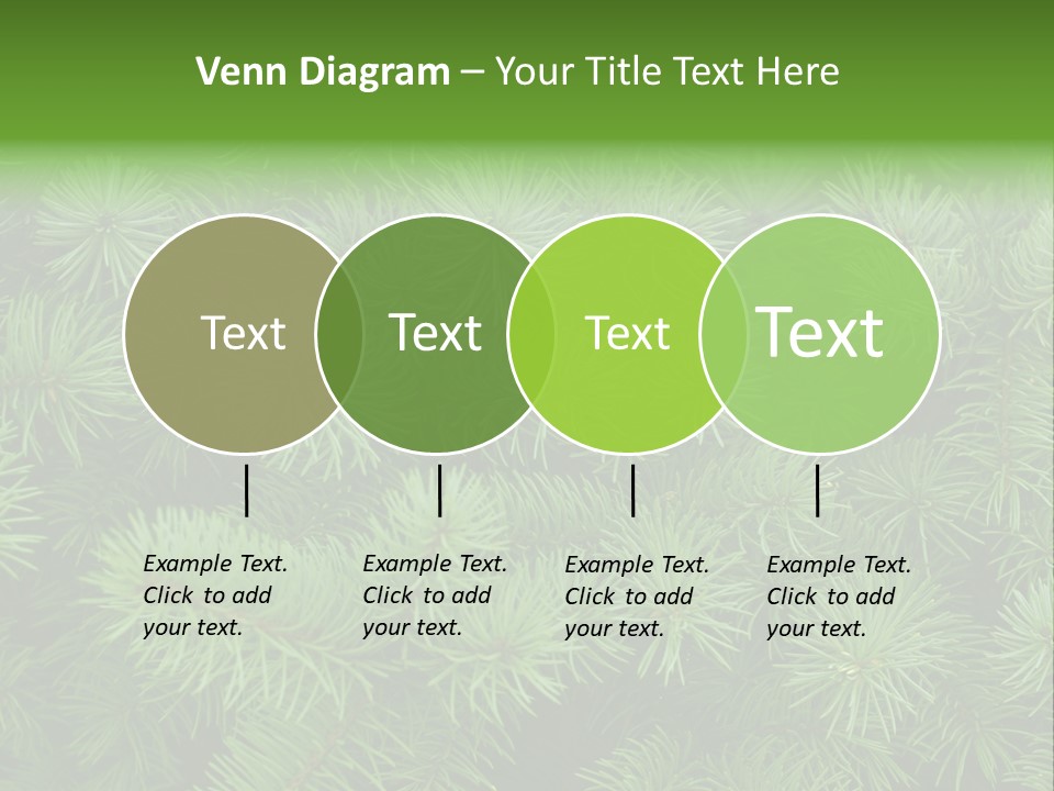 A Bunch Of Green Pine Needles Powerpoint Template PowerPoint Template