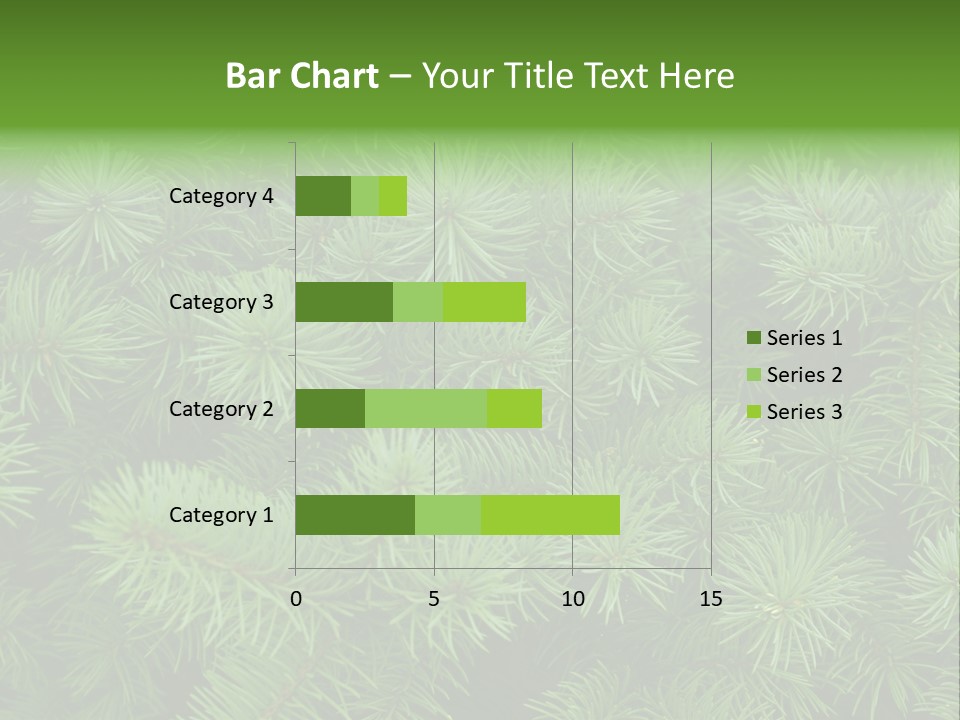A Bunch Of Green Pine Needles Powerpoint Template PowerPoint Template