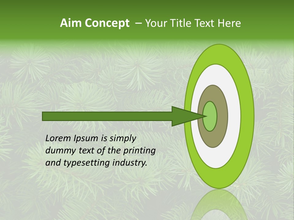 A Bunch Of Green Pine Needles Powerpoint Template PowerPoint Template