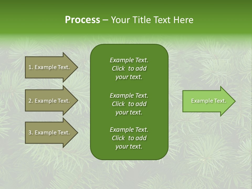 A Bunch Of Green Pine Needles Powerpoint Template PowerPoint Template
