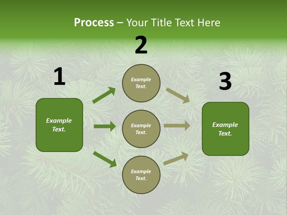 A Bunch Of Green Pine Needles Powerpoint Template PowerPoint Template