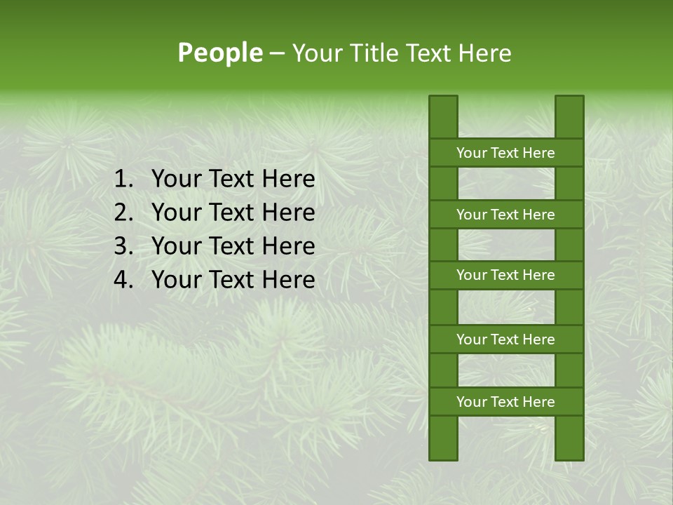 A Bunch Of Green Pine Needles Powerpoint Template PowerPoint Template