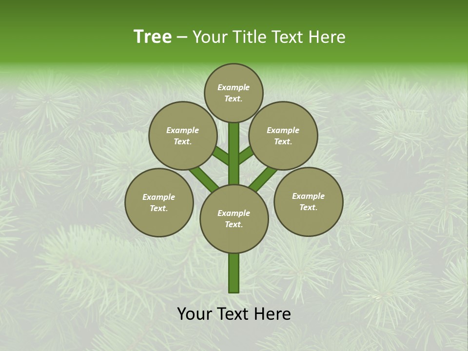 A Bunch Of Green Pine Needles Powerpoint Template PowerPoint Template