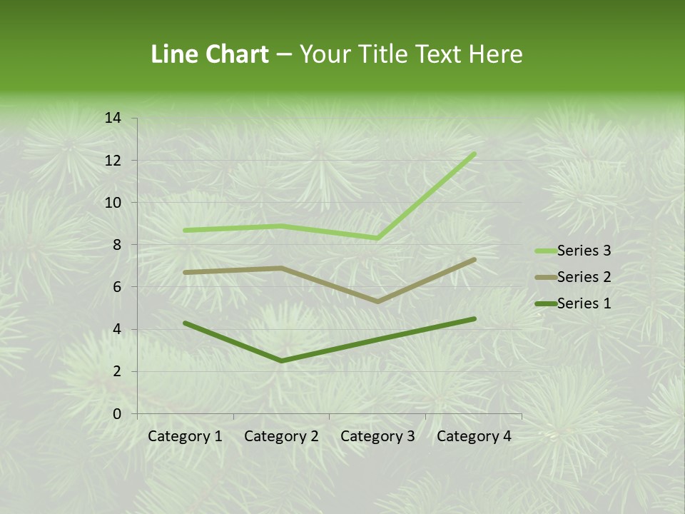 A Bunch Of Green Pine Needles Powerpoint Template PowerPoint Template