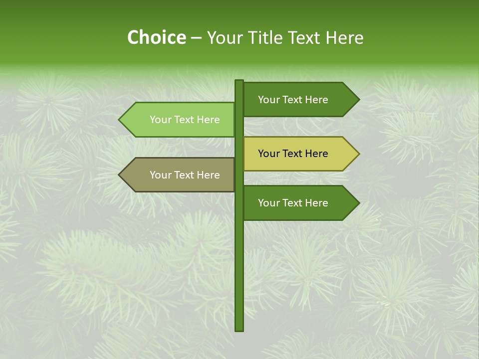 A Bunch Of Green Pine Needles Powerpoint Template PowerPoint Template