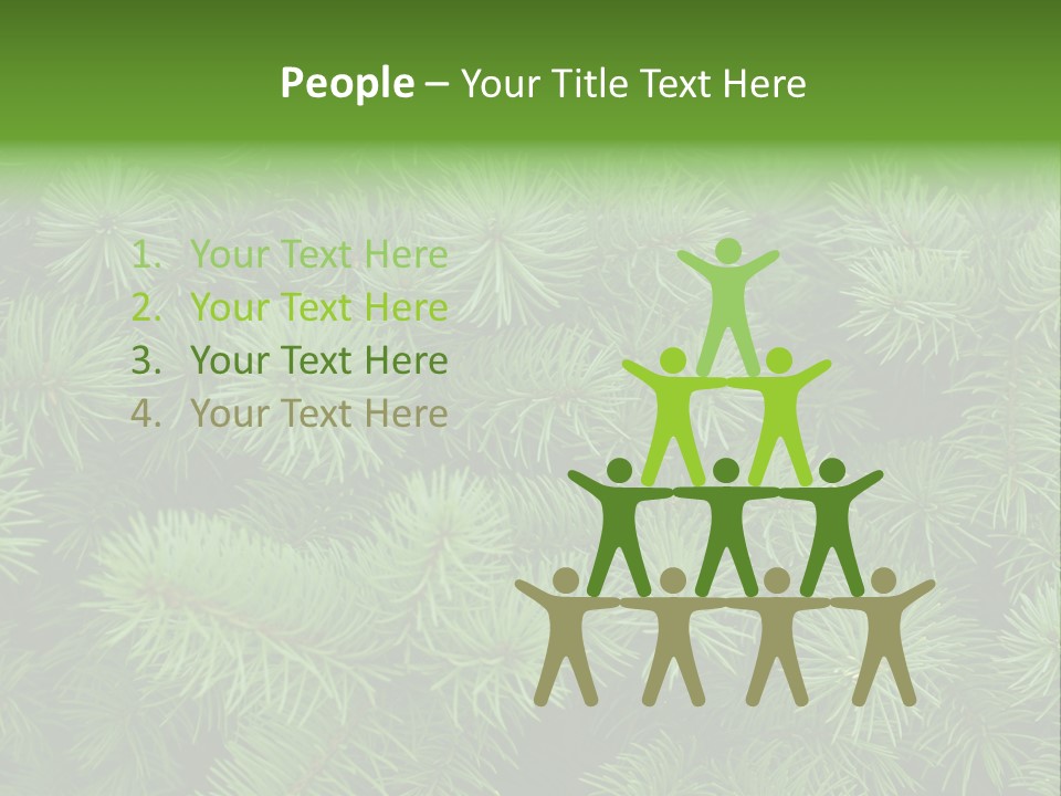 A Bunch Of Green Pine Needles Powerpoint Template PowerPoint Template
