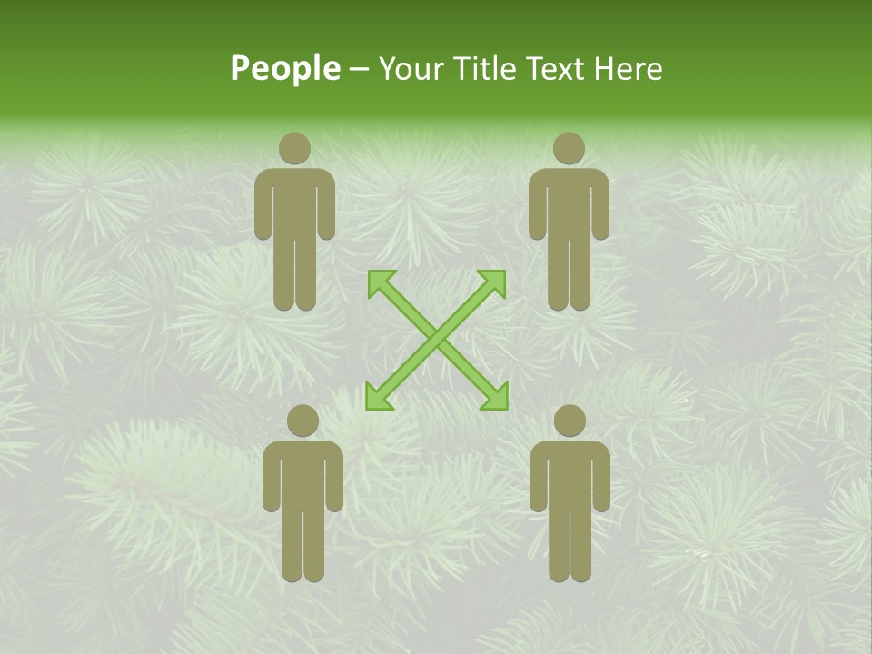 A Bunch Of Green Pine Needles Powerpoint Template PowerPoint Template