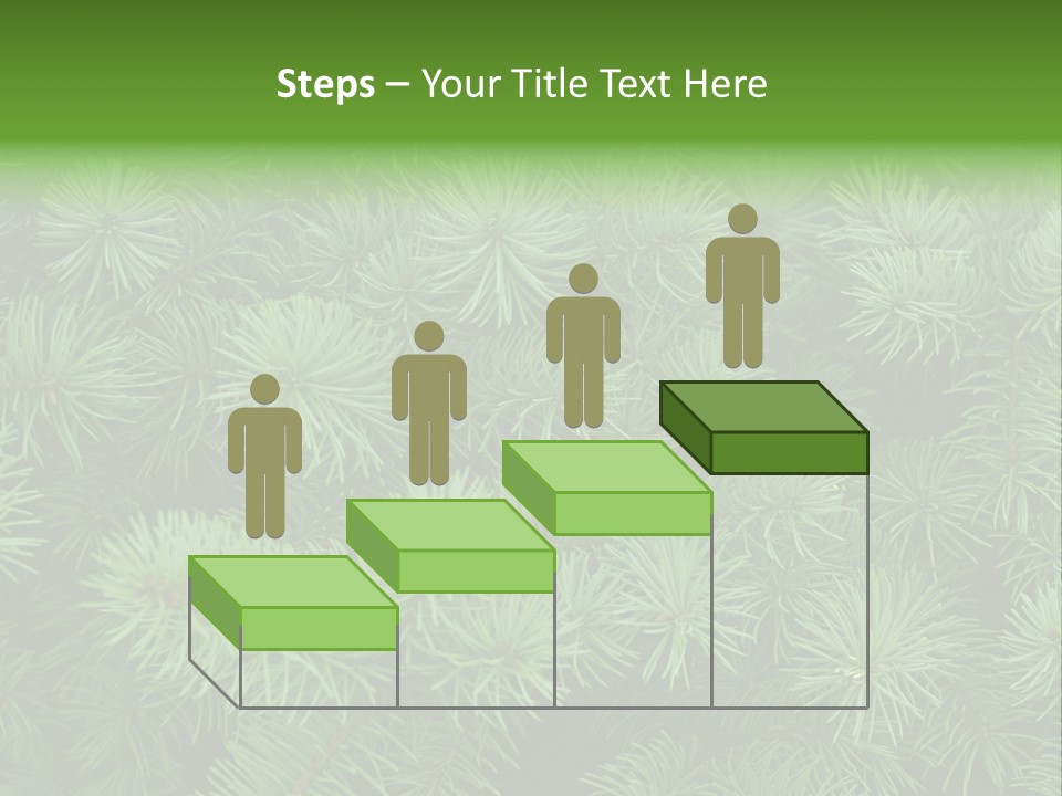 A Bunch Of Green Pine Needles Powerpoint Template PowerPoint Template