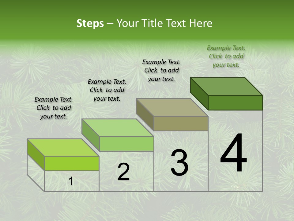 A Bunch Of Green Pine Needles Powerpoint Template PowerPoint Template
