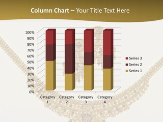 A Gold Necklace And Earrings On A White Background PowerPoint Template