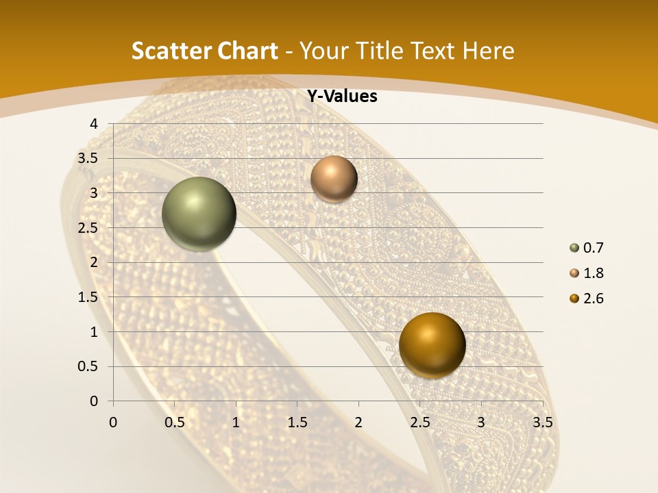 A Gold Bracelet On A White Surface With A Gold Background PowerPoint Template