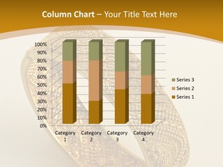 A Gold Bracelet On A White Surface With A Gold Background PowerPoint Template