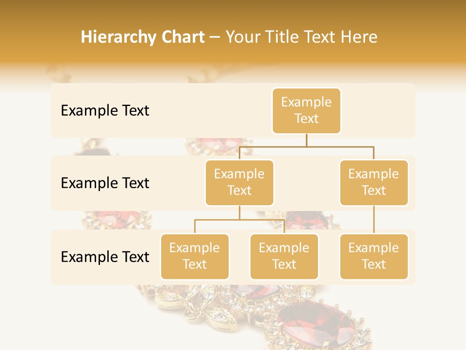 A Gold Necklace With Red Stones On A White Background PowerPoint Template
