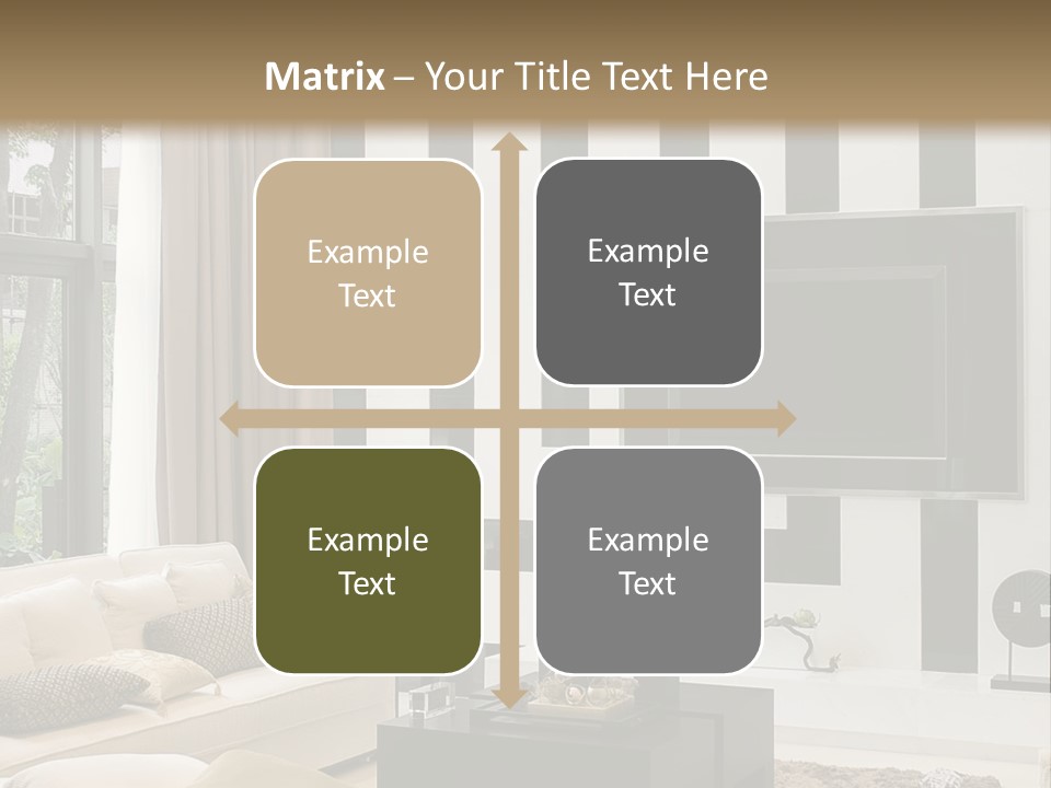 A Living Room Filled With Furniture And A Flat Screen Tv PowerPoint Template