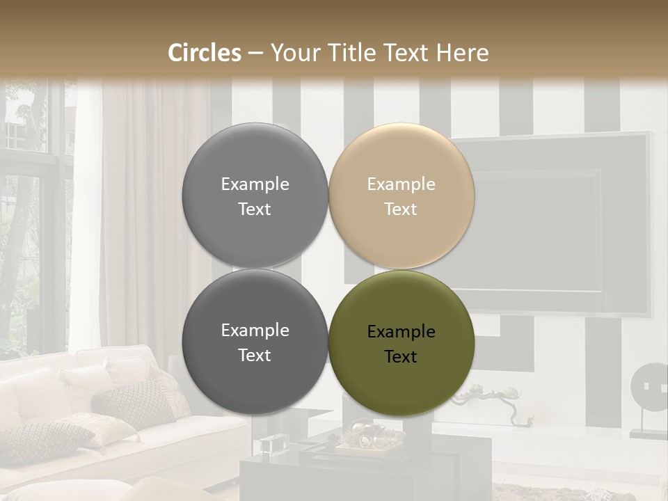 A Living Room Filled With Furniture And A Flat Screen Tv PowerPoint Template