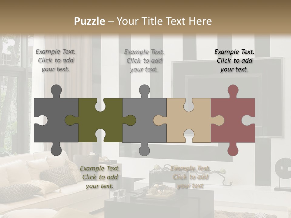 A Living Room Filled With Furniture And A Flat Screen Tv PowerPoint Template