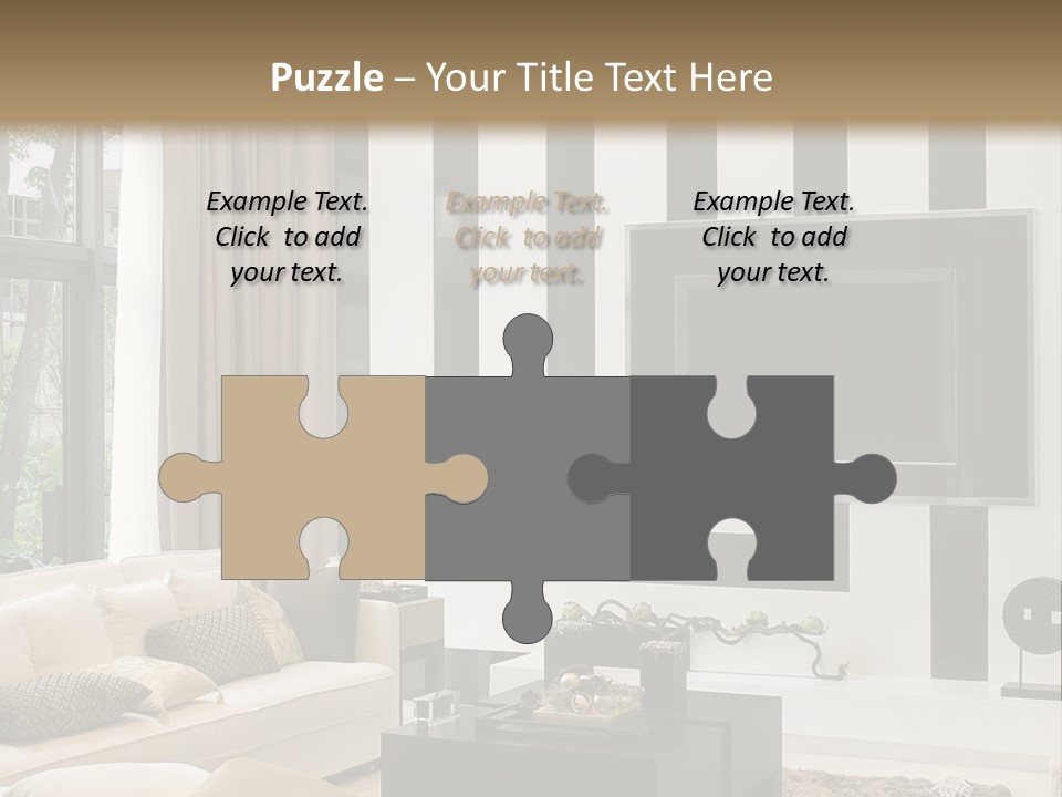 A Living Room Filled With Furniture And A Flat Screen Tv PowerPoint Template