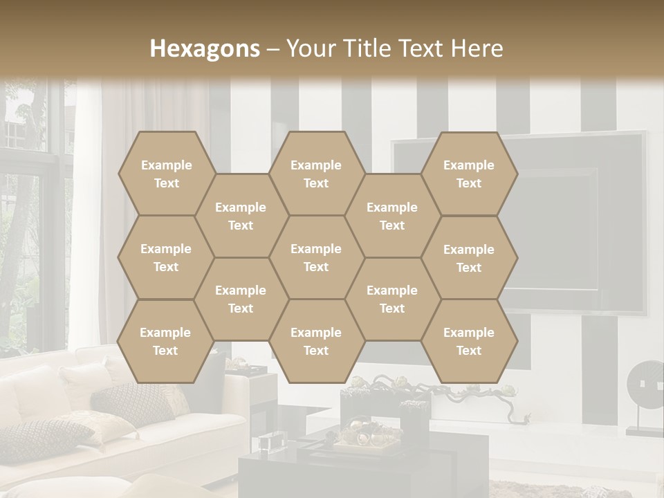 A Living Room Filled With Furniture And A Flat Screen Tv PowerPoint Template