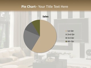 A Living Room Filled With Furniture And A Flat Screen Tv PowerPoint Template