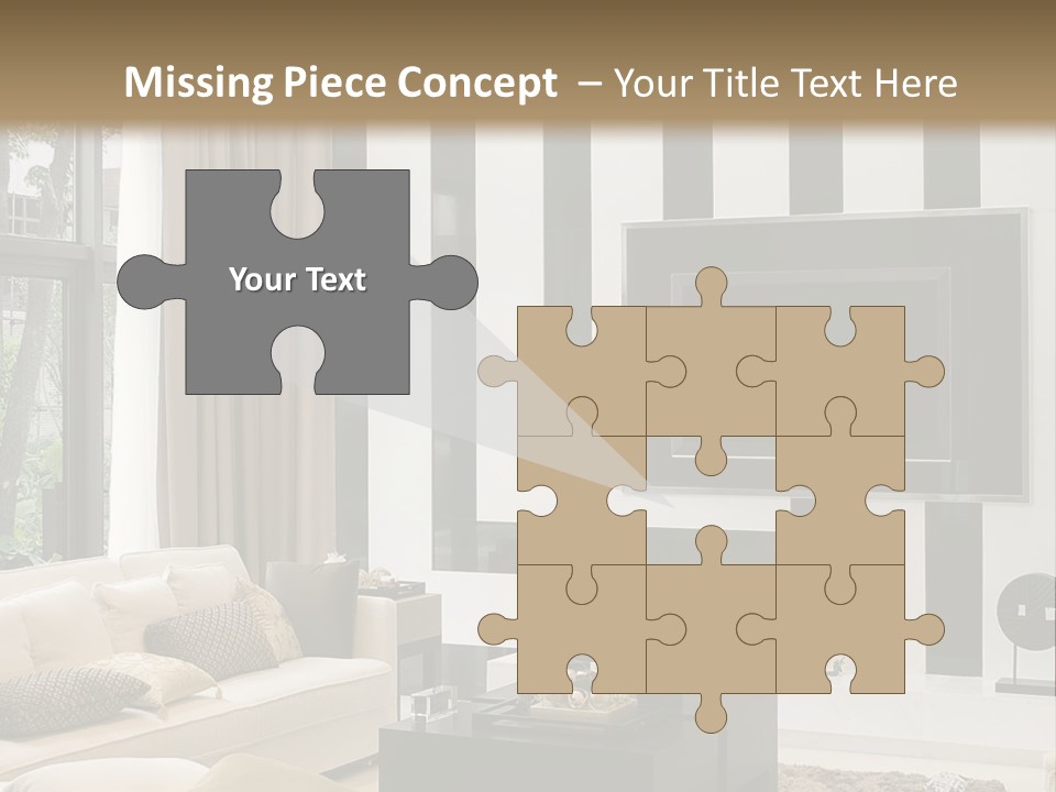 A Living Room Filled With Furniture And A Flat Screen Tv PowerPoint Template