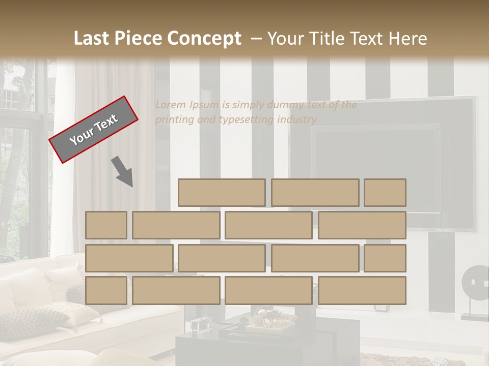 A Living Room Filled With Furniture And A Flat Screen Tv PowerPoint Template