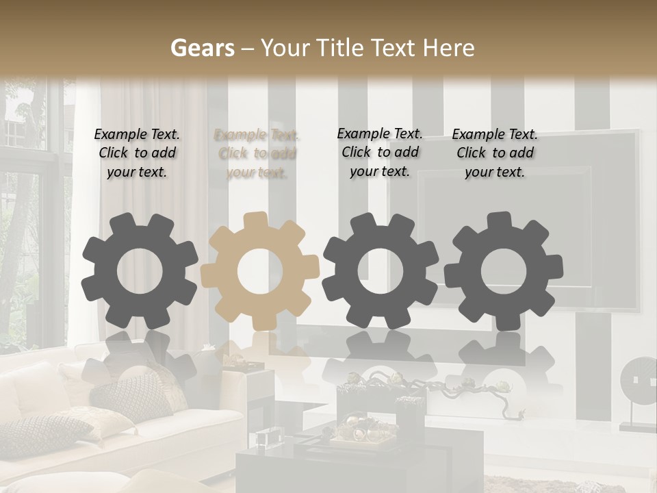 A Living Room Filled With Furniture And A Flat Screen Tv PowerPoint Template